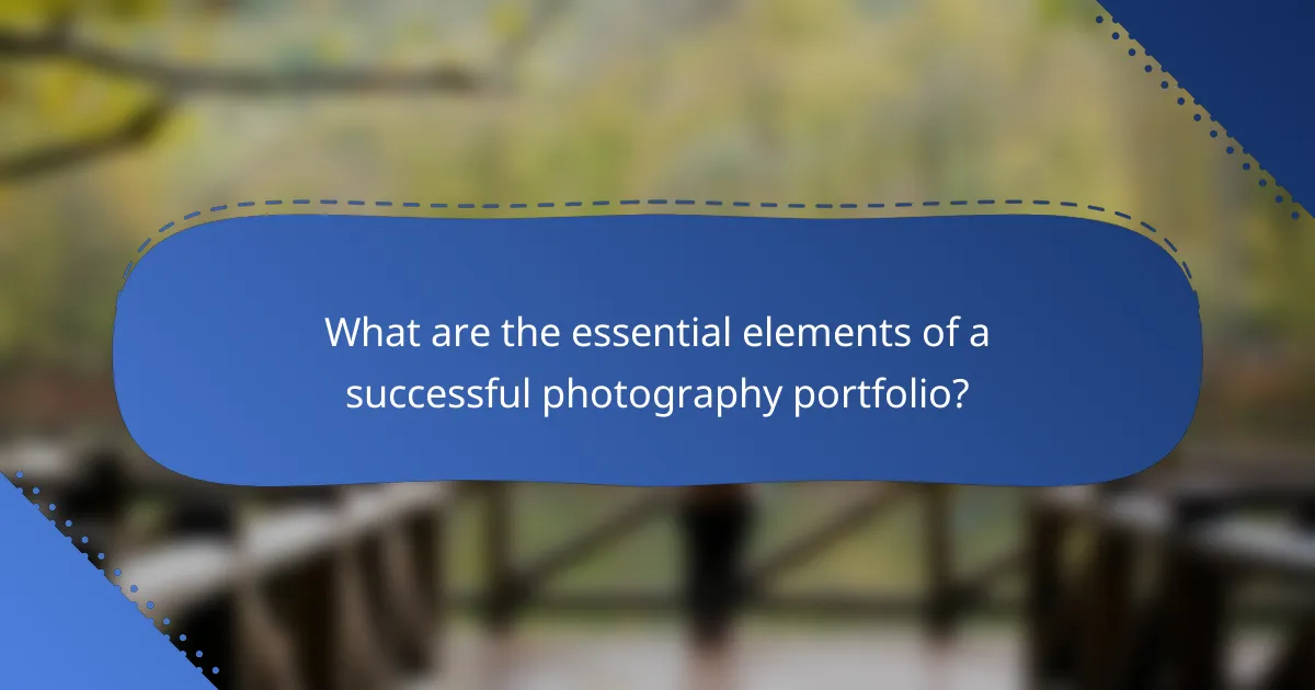 What are the essential elements of a successful photography portfolio?